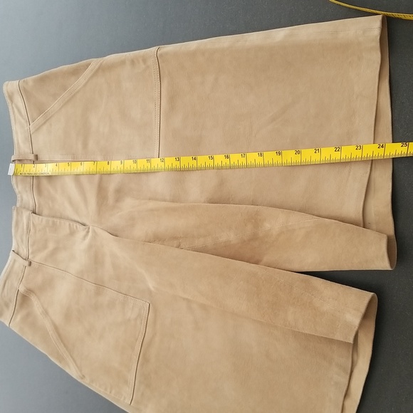 nwot Theory Gera Gaucho Wide-Leg Cropped Suede Pants - Picture 10 of 16